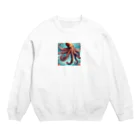 namuhatimanの海を泳いでいるタコ Crew Neck Sweatshirt