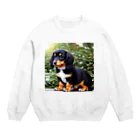 IROTOPIA🐾のダックスフントのリアムくん Crew Neck Sweatshirt