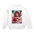 AQUAMETAVERSEのバラ好きの女性　なでしこ1478 Crew Neck Sweatshirt