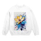 kowarororoのえのぐ飛び散る花 Crew Neck Sweatshirt