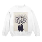 AQUAMETAVERSEの墨絵の様な花束と少女　ラフルール　1859 Crew Neck Sweatshirt