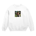 atto_usagiのフェアリーローズうさぎ Crew Neck Sweatshirt