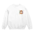 レコちゃんのレコちゃんかわいいお花 Crew Neck Sweatshirt