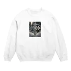 Colorful Canvasの光る黒い十字架 Crew Neck Sweatshirt