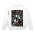 mermaidの人魚とブルーローズ Crew Neck Sweatshirt