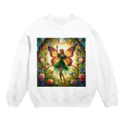 かるるんショップの妖精の魔法　ステンドグラス風 Crew Neck Sweatshirt