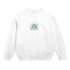 J-Peacockのカラフルな孔雀の幼鳥 Crew Neck Sweatshirt