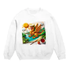 ハピShopのフライドラゴン Crew Neck Sweatshirt