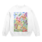 Akariya Manamiのペンギンおやつ☆ひんやりジェラート Crew Neck Sweatshirt