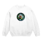 終わらない夢🌈の魚眼レンズの様な水滴💧を覗く小動物 Crew Neck Sweatshirt