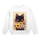 AQUAMETAVERSEの花束を猫に　Hime  253 Crew Neck Sweatshirt