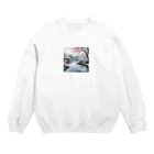 Tomohiro Shigaのお店の川のある風景01 Crew Neck Sweatshirt