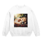 Ykhsの犬がぐっすり眠っている姿、超キュート！🐶💤 Crew Neck Sweatshirt