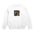 atto_usagiのクリスタルウィンクうさぎ Crew Neck Sweatshirt