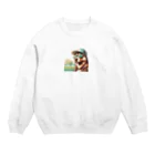 キャップ犬専門店のキャップ犬6 Crew Neck Sweatshirt