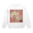 茅田綺衣のクリエイターはじめ。のレッド赤な情熱？ Crew Neck Sweatshirt