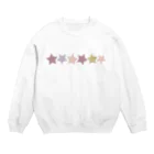 つきしょっぷのくすみカラーの星 Crew Neck Sweatshirt