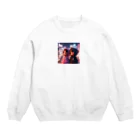 ウエディング♡カップルグッズのピクサー風カップル Crew Neck Sweatshirt