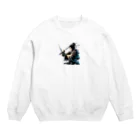 hiroaki75の日本人なら侍好きよね Crew Neck Sweatshirt