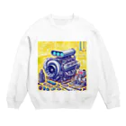 the blue seasonのメカニックの夢遊園地 Crew Neck Sweatshirt