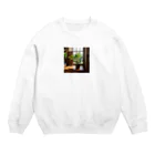 mugi_3の緑は目にいい Crew Neck Sweatshirt