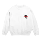 MERCYのmarcy A-2 黒×赤 Crew Neck Sweatshirt