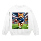 NekoAshiNoBathtubのアメリカンフットボールネコ Crew Neck Sweatshirt