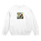 momonekokoのワイルドな虎 Crew Neck Sweatshirt