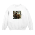 yokoana_zakkaの赤（セキ）の国の戦闘員 Crew Neck Sweatshirt