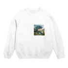 Korosukenariの異世界の風景が現実と未来を繋ぐ Crew Neck Sweatshirt