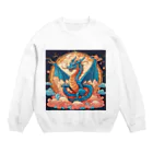 the blue seasonの昇華する守護龍 Crew Neck Sweatshirt