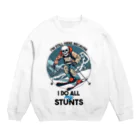 Stylo TeeのI'm Still Here Because I Do All My Stunts Crew Neck Sweatshirt