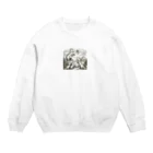 dinaso_sのティラノサウルスの家族 Crew Neck Sweatshirt