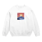 horiesotaのドット絵の朝日 Crew Neck Sweatshirt