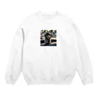 TanukinGのかわいいネズミくん Crew Neck Sweatshirt