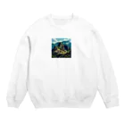 Pixel Art Goodsのマチュピチュ遺跡（pixel art） Crew Neck Sweatshirt