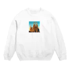 Pixel Art Goodsのサクラダファミリア（pixel art） Crew Neck Sweatshirt