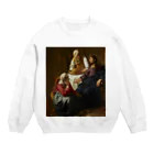 世界美術商店のマルタとマリアの家のキリスト / Christ in the House of Martha and Mary Crew Neck Sweatshirt