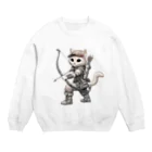 われらちきゅうかぞくのロビンキャット Crew Neck Sweatshirt