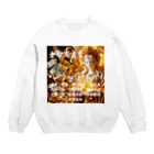 癒しと瞑想リセット開運法の弁財天真言金運グッズ Crew Neck Sweatshirt