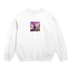 kaz_new9の未来のうさぎ戦士 Crew Neck Sweatshirt