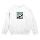 hinasoyuの踊るツノメドリ Crew Neck Sweatshirt