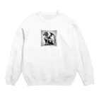 cotaro_worksのドラゴン　鉛筆画23 Crew Neck Sweatshirt