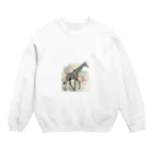 Tシャツピークスのキリンジラフ Crew Neck Sweatshirt