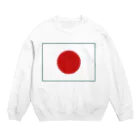 お絵かき屋さんの日本の国旗 Crew Neck Sweatshirt