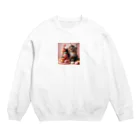 Y m @Y's shopの猫とマカロン Crew Neck Sweatshirt