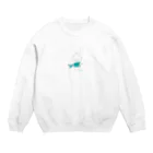 emio_414のこびとくまとお魚 Crew Neck Sweatshirt