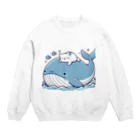 ニャーちゃんショップの眠りネコ Crew Neck Sweatshirt