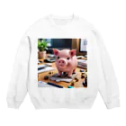 MTHの会社のビジネスモデルを構築するミニブタ Crew Neck Sweatshirt