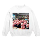 MTHの会社のらいんあっぷをするみにぶた管理製品 Crew Neck Sweatshirt